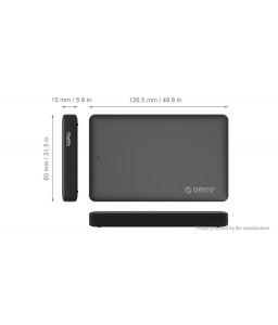 Authentic ORICO 2577U3 USB 3.0 2.5" SATA External HDD/SSD Enclosure Case