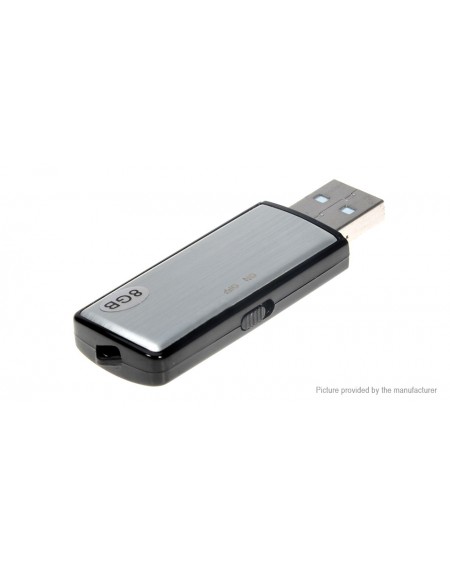 2-in-1 Mini 8GB USB 2.0 Digital Voice Recorder Rechargeable Recording Pen