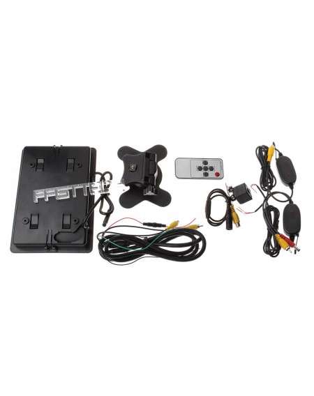 7" Rectabngle TFT LCD Car Rearview Monitor w/ LCD Remote + Adjustable Camera w/ 4*LED Kit